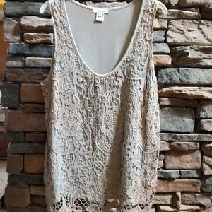 Sundance crochet lace shell